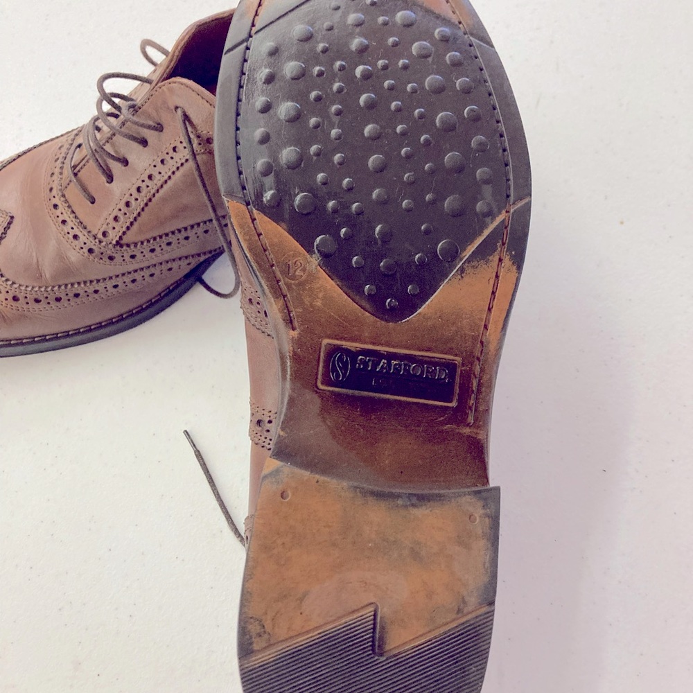 Mens Stafford Leather Shoes Size 12M - Picture 8 of 8